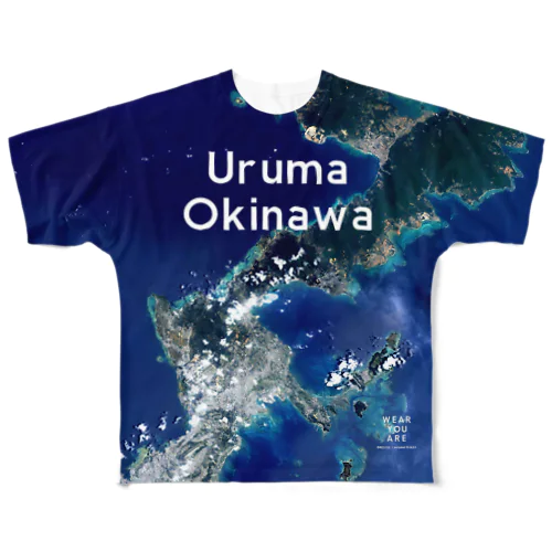 沖縄県 国頭郡 フルグラフィックTシャツ