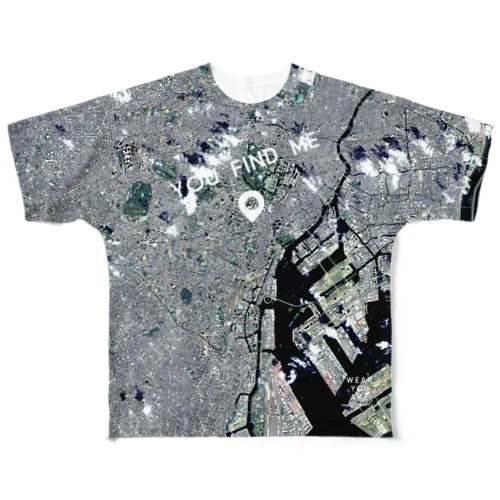 東京都 港区 All-Over Print T-Shirt