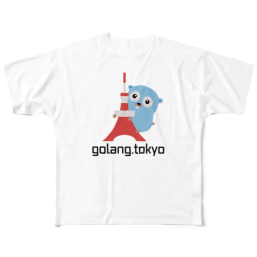 golang.tokyo フルグラフィックTシャツ