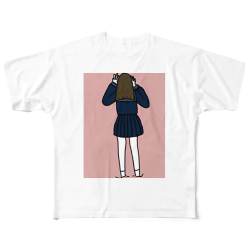 おピンクTシャツ All-Over Print T-Shirt
