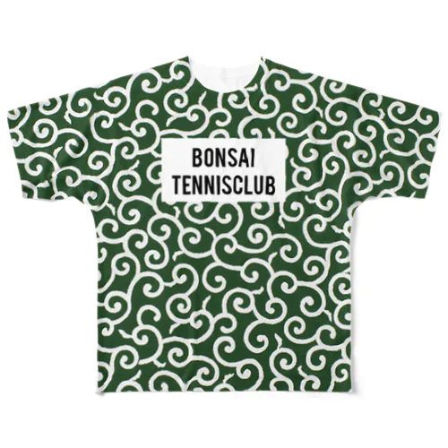 埼玉県 盆栽町 BONSAI TENNIS CLUB 풀그래픽 티셔츠