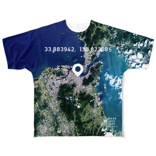福岡県 北九州市 Tシャツ 片面 All-Over Print T-Shirt