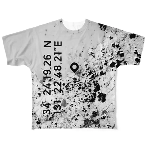 山口県 萩市 Tシャツ 片面 All-Over Print T-Shirt