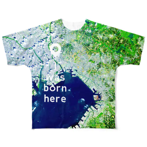 千葉県 市川市 Tシャツ 両面 All-Over Print T-Shirt