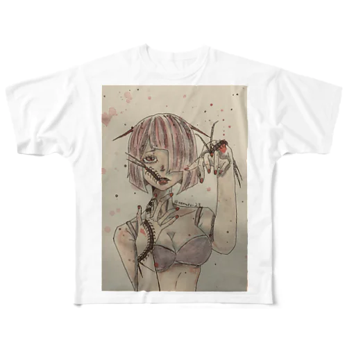 むかでの女の子 All-Over Print T-Shirt