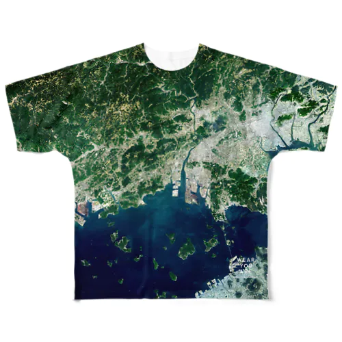 岡山県 倉敷市 Tシャツ 片面 All-Over Print T-Shirt