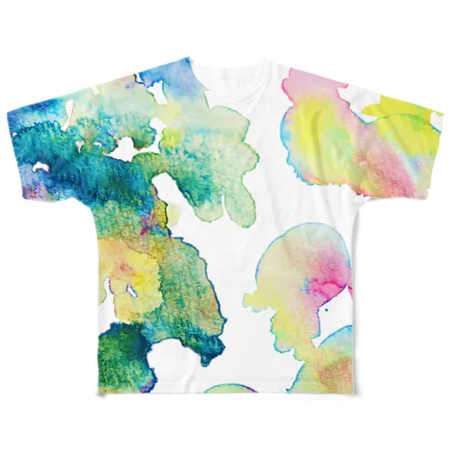Colorful Watercolor フルグラフィックTシャツ
