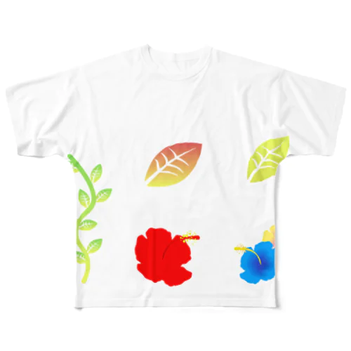 ナチュラル(植物２) フルグラフィックTシャツ