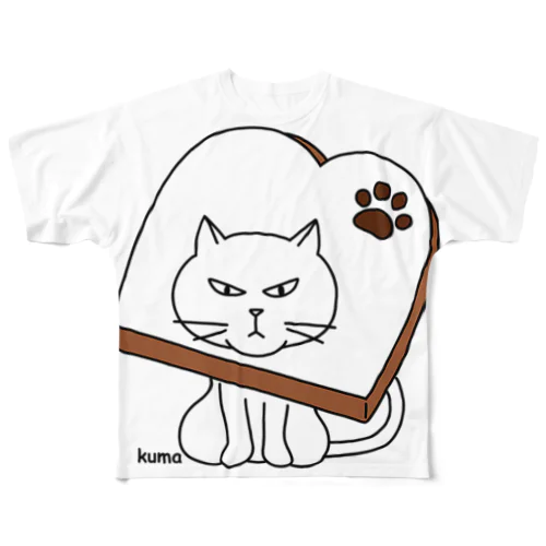 にゃんこパン All-Over Print T-Shirt