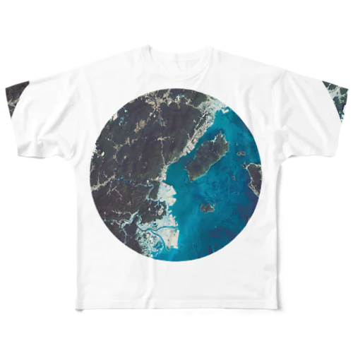山口県 大島郡 Tシャツ 片面 All-Over Print T-Shirt