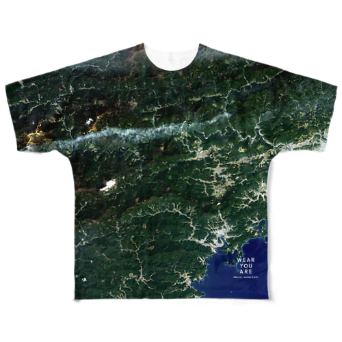 高知県 高岡郡 Tシャツ 両面 All-Over Print T-Shirt