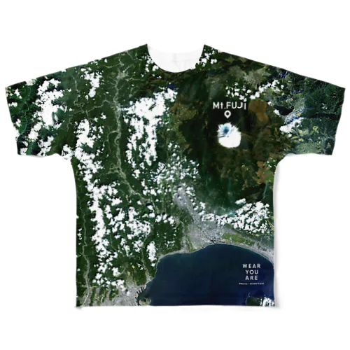 山梨県 南都留郡 Tシャツ 両面 All-Over Print T-Shirt