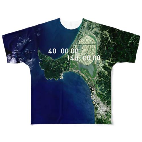 秋田県 男鹿市 Tシャツ 両面 All-Over Print T-Shirt