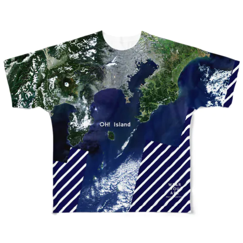 東京都 大島町 Tシャツ 両面 フルグラフィックTシャツ