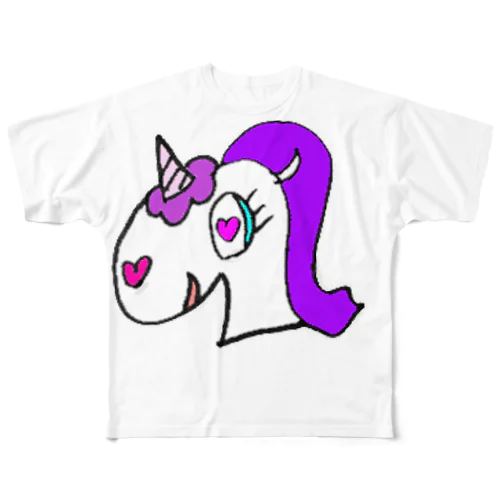 ♡unicorn♡ フルグラフィックTシャツ