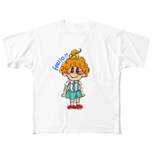 HELLO！ All-Over Print T-Shirt