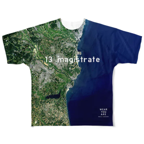 茨城県 ひたちなか市 Tシャツ 片面 フルグラフィックTシャツ