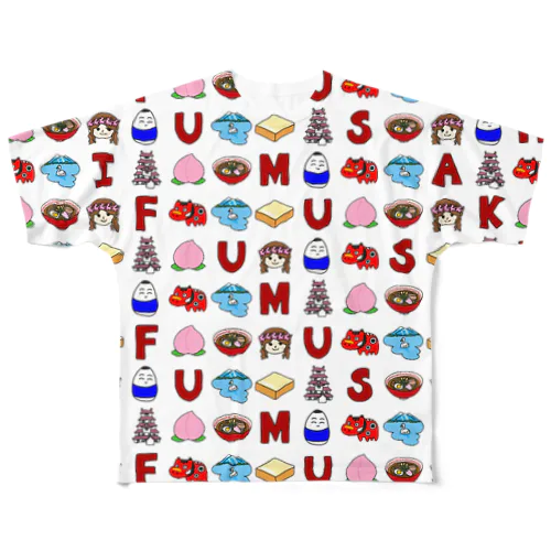 I♡FUKUSHIMA All-Over Print T-Shirt