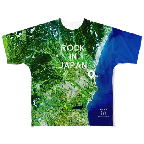 茨城県 ひたちなか市 Tシャツ 両面 フルグラフィックTシャツ