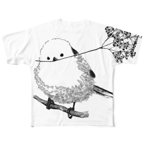 花を贈る雪の妖精 フルグラフィックTシャツ