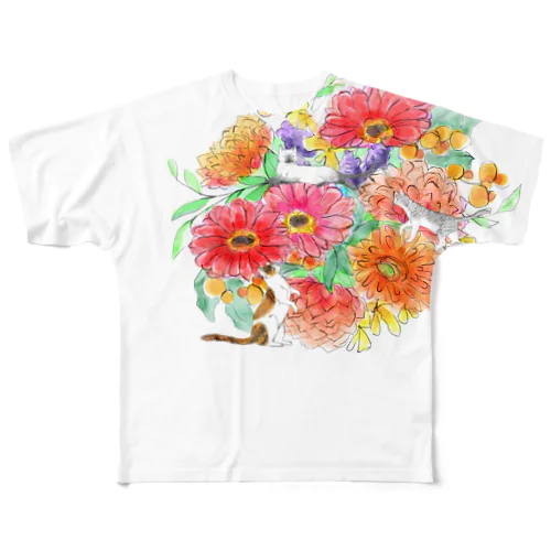 花猫 All-Over Print T-Shirt