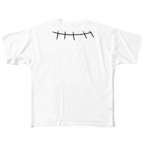 縫い合わせ All-Over Print T-Shirt