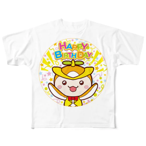 トコろん　(HAPPY BIRTHDAY) フルグラフィックTシャツ