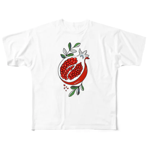 Pomegranate: Natural フルグラフィックTシャツ