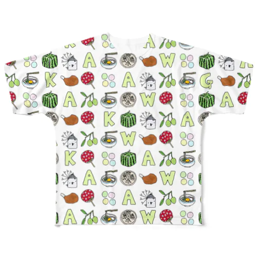 I♡KAGAWA All-Over Print T-Shirt