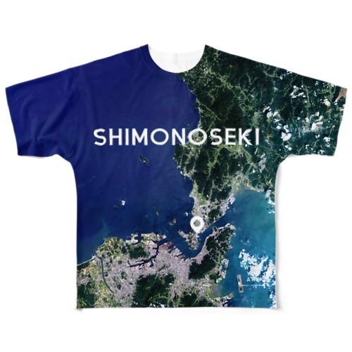 山口県 下関市 Tシャツ 片面 All-Over Print T-Shirt