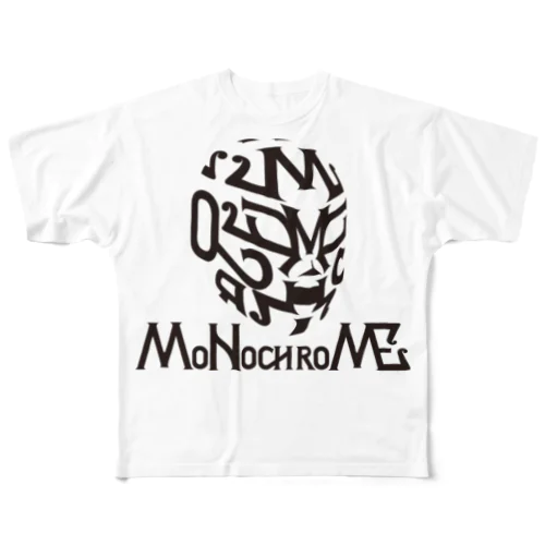 MoNochroMEマスク（黒） All-Over Print T-Shirt