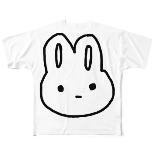 うさぎ フルグラフィックTシャツ