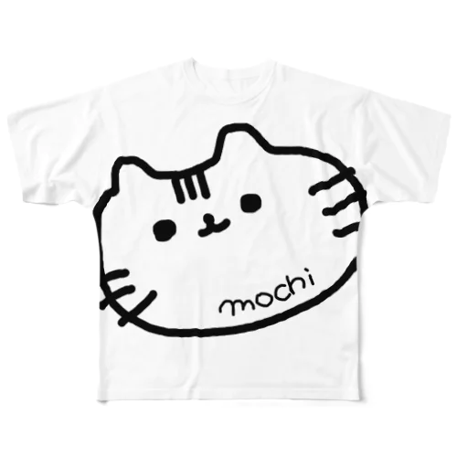 もちねこ フルグラフィックTシャツ