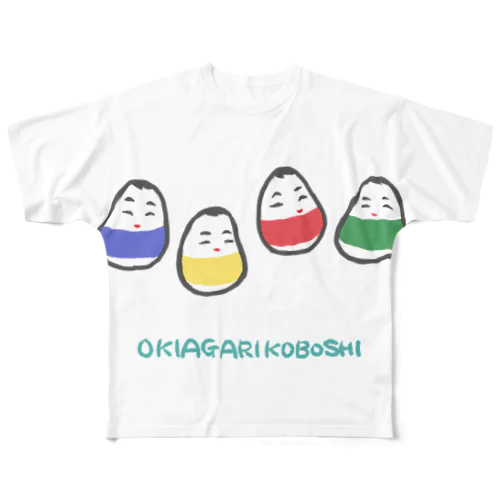 OKIAGARIKOBOSHI フルグラフィックTシャツ