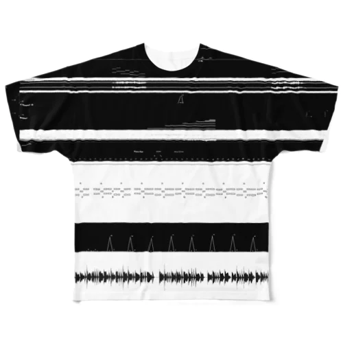 DAW波形ボーダー All-Over Print T-Shirt