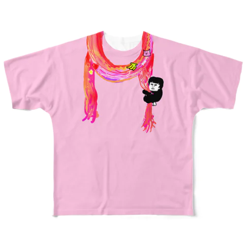 ストールぶら下がりごりくん･ピンク All-Over Print T-Shirt