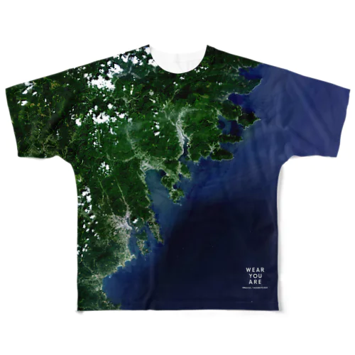 岩手県 陸前高田市 Tシャツ 片面 All-Over Print T-Shirt