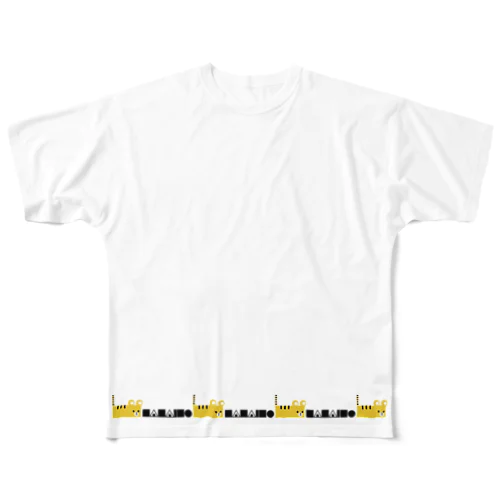 丸三角視覚　虎 All-Over Print T-Shirt