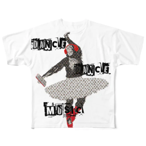 dancing monkey All-Over Print T-Shirt