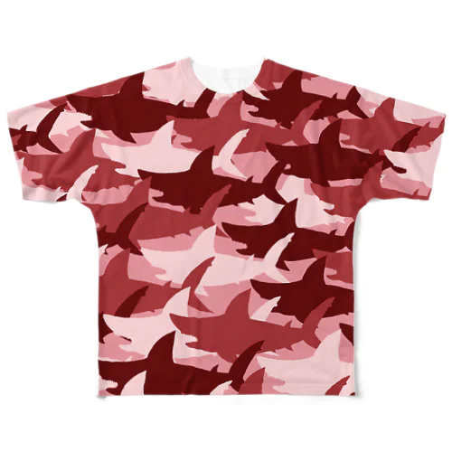 サ迷彩:紅海 フルグラフィックTシャツ