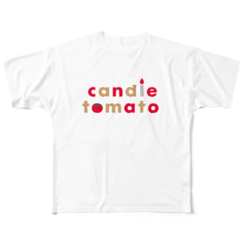 candle tomato フルグラフィックTシャツ