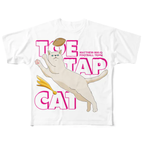 トゥータップ・キャット（猫） フルグラフィックTシャツ