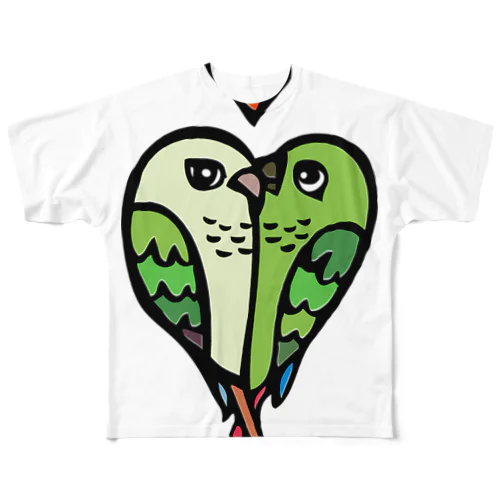 らぶらぶウロコインコ All-Over Print T-Shirt