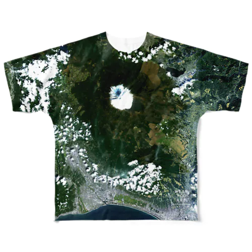 山梨県 南都留郡 Tシャツ 片面 All-Over Print T-Shirt