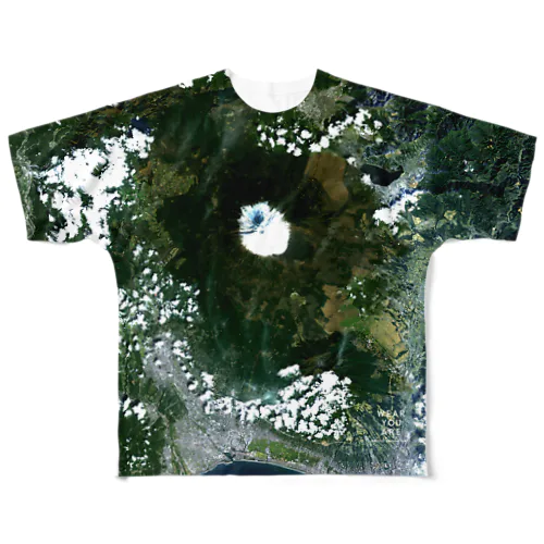 山梨県 南都留郡 Tシャツ 片面 All-Over Print T-Shirt