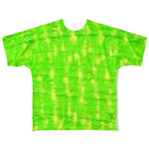 Harajuku green フルグラフィックTシャツ