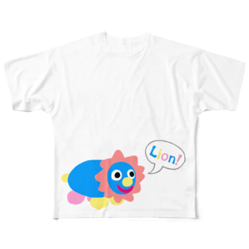 紙粘土のライオンくん All-Over Print T-Shirt