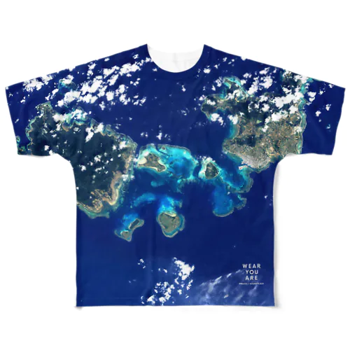 沖縄県 八重山郡 Tシャツ 片面 All-Over Print T-Shirt