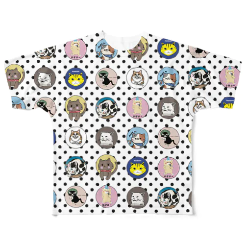 【コラボ】猫の日集まれ フルグラフィックTシャツ