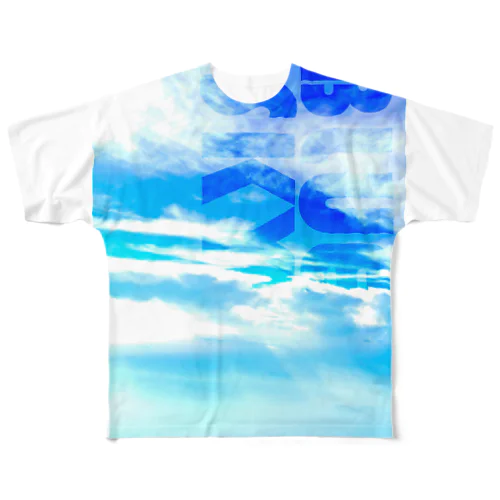 BLUE SKY rectangle フルグラフィックTシャツ